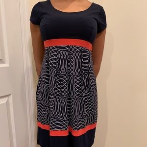 Enfocus Studio Blue & Orange Dress | Size: 8